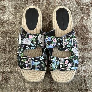 BRAND NEW Rebecca Minkoff Jodi Floral Espadrille Platform Buckle Sandal size 8.5